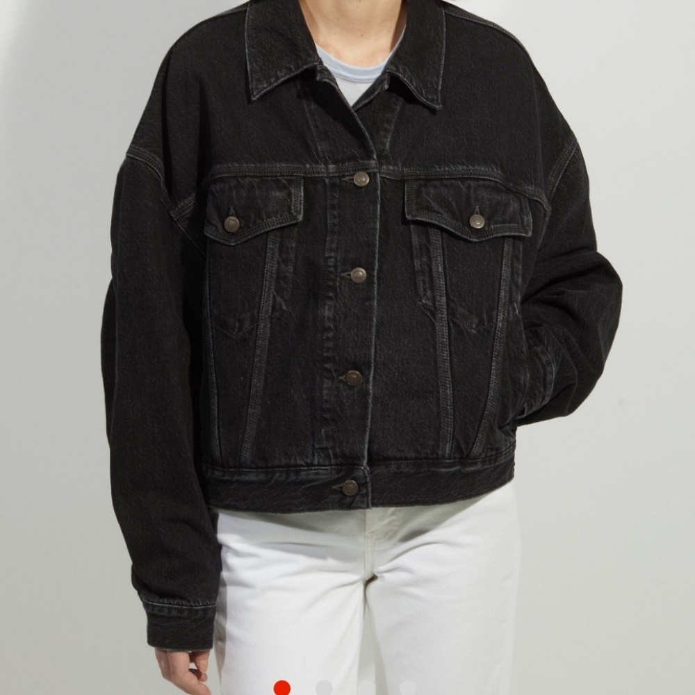 Oversized Black Denim Jacket